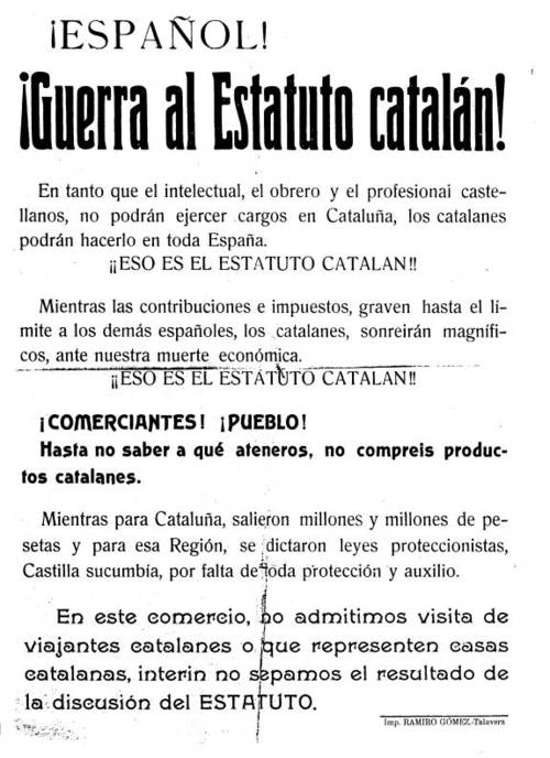 CONTRA EL ESTATUTO DE CATALUÑA CONTRA EL ESTATUTO DE CATALUÑA