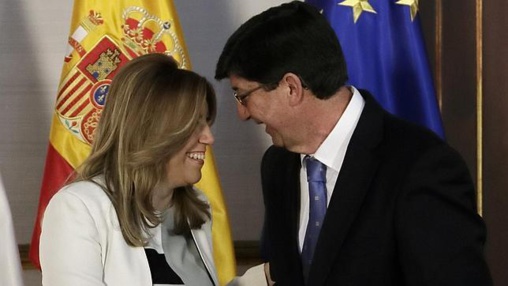 El lider de Cs en Andalucía, encantado de sostener el gobierno de Susana