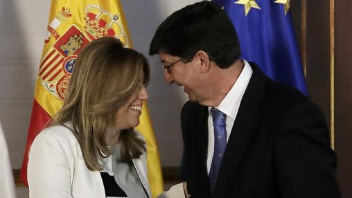 El lider de Cs en Andalucía, encantado de sostener el gobierno de Susana El lider de Cs en Andalucía, encantado de sostener el gobierno de Susana