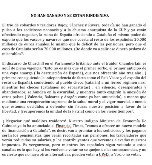 Este texto circula por Internet causando espanto y verguenza Este texto circula por Internet causando espanto y verguenza