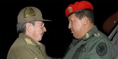 Raul Castro y Hugo Chávez