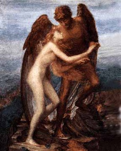Enoc y un nephilim (ángel) viajando por el Universo