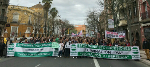 Manifestación en Granada por el derecho a heredar sin ser expoliado por la Junta