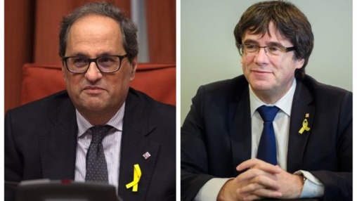 Puigdemont y Quim Torra, el dúo de la amenaza y el peligro Puigdemont y Quim Torra, el dúo de la amenaza y el peligro