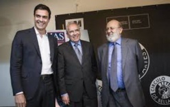 Tezanos con Sánchez y Guerra Tezanos con Sánchez y Guerra