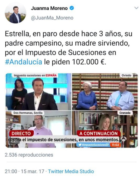 Uno de los muchos twits" olvidados" del presidente andaluz Uno de los muchos twits" olvidados" del presidente andaluz