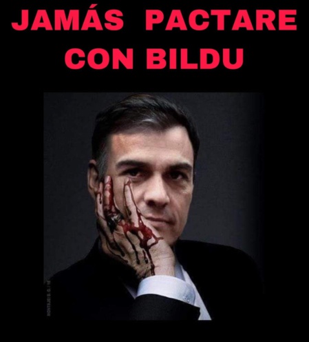Una de las duras imágenes contra Pedro Sánchez que inundan Internet Una de las duras imágenes contra Pedro Sánchez que inundan Internet