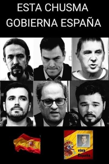 Algunos representantes de la "chusma" que gobierna España