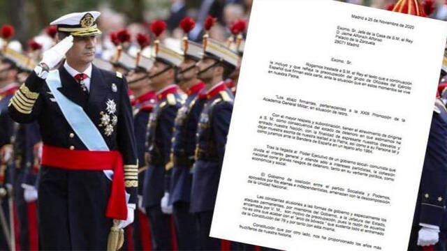 Cientos de militares escriben al rey denunciando las violaciones de la Constitución y las agresiones a la democracia desde el gobierno de Sánchez