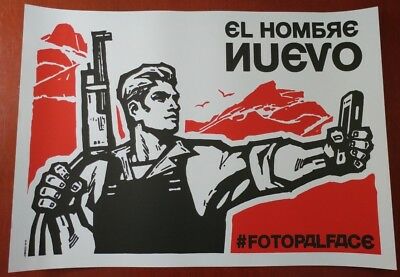 Cartel propagandístico sobre el "hombre nuevo" cubano