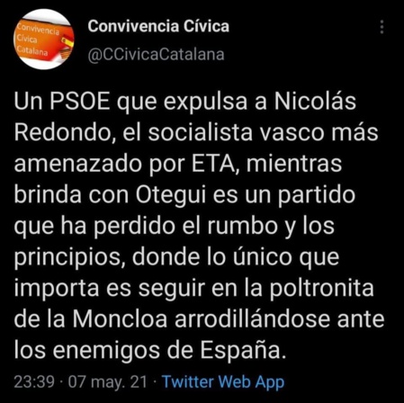 Uno de los miles de ataques al sanchismo que inundan las redes sociales en España Uno de los miles de ataques al sanchismo que inundan las redes sociales en España