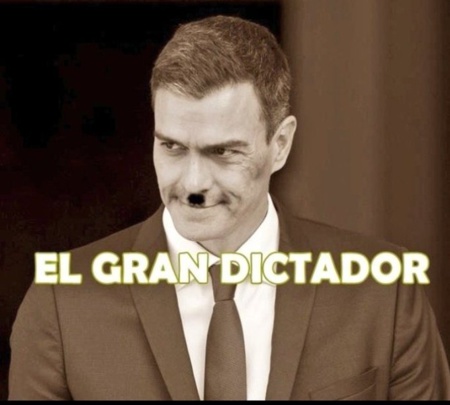 Imagen critica con Pedro Sánchez que circula intensamente por Internet Imagen critica con Pedro Sánchez que circula intensamente por Internet