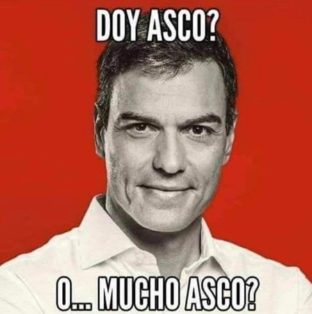 Una de las imágenes sobre Sánchez que circula viralmente por el ciberespacio español Una de las imágenes sobre Sánchez que circula viralmente por el ciberespacio español