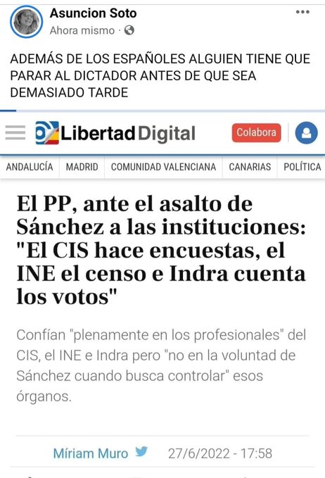 Imagen difundida por Internet que plasma el miedo y la sospecha ante el control que Sánchez ejerce sobre el proceso electoral