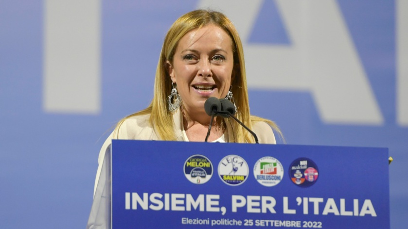 Giogia Meloni, la vencedora y futura primer ministro de Italia