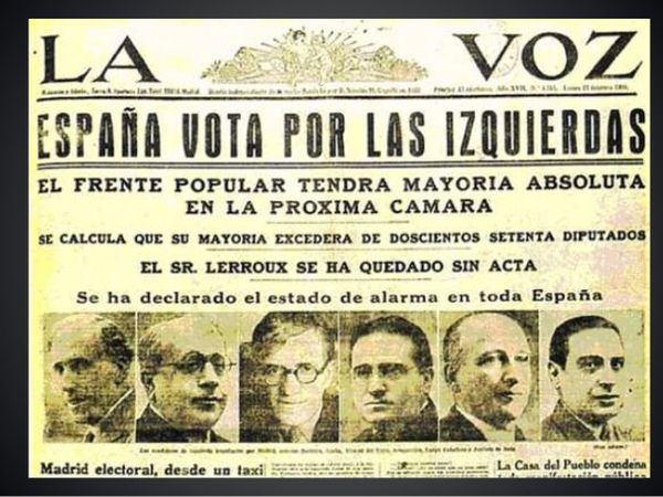 Demostrado: el fraude electoral de las izuierdas en 1936 abrió la puerta a la Guerra Civil.