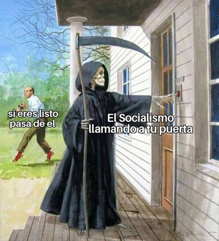 Una de las miles de imágenes contra el socialismo "sanchista" que se han hecho virales en Internet. Una de las miles de imágenes contra el socialismo "sanchista" que se han hecho virales en Internet.