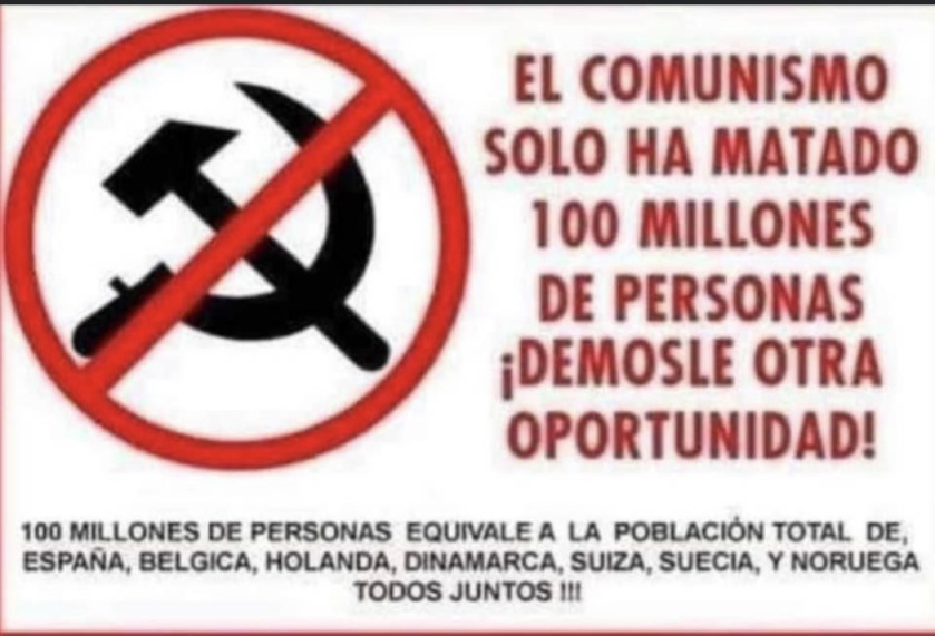 Hay miles de imágenes que condenan el comunismo que gobierna España, único país de la Europa comunitaria que los sienta en el Consejo de Ministros por decisión del socialismo degenerado que capitanea Pedro Sánchez