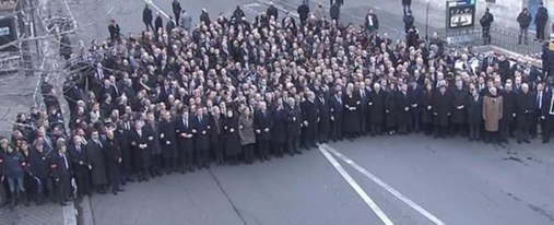 La foto real de los políticos en Paris La foto real de los políticos en Paris
