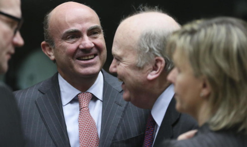 Luis de Guindos y su colega irlandés Luis de Guindos y su colega irlandés