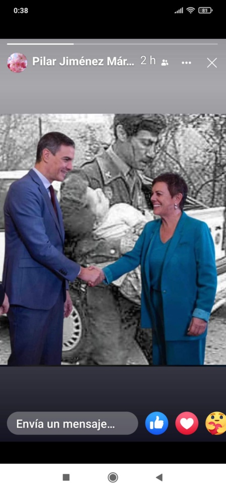 Saludo cordial de Sánchez a su aliada, la representante y heredera del terrorismo asesino de ETA Saludo cordial de Sánchez a su aliada, la representante y heredera del terrorismo asesino de ETA