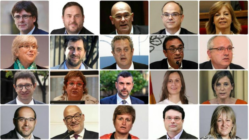 Independentistas catalanes condenados por el golpe de Estado de 2017