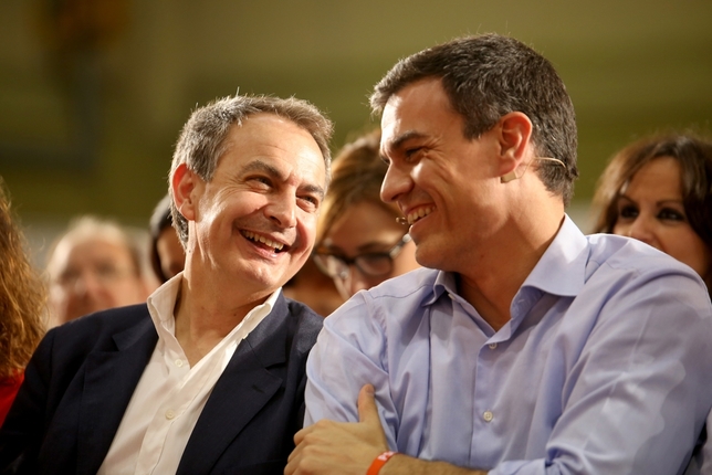 Zapatero y Sánchez, dos fracasados, el primero de ellos expulsado del poder por la presión internacional y el segundo temiendo ya que a él le ocurra lo mismo, tras sus pactos contra la constitución y el Estado de Derecho y la rebelión del grueso del pueblo español.