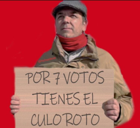 "Por siete votos tienes el culo roto". El antisanchismo crece en todo el mundo "Por siete votos tienes el culo roto". El antisanchismo crece en todo el mundo