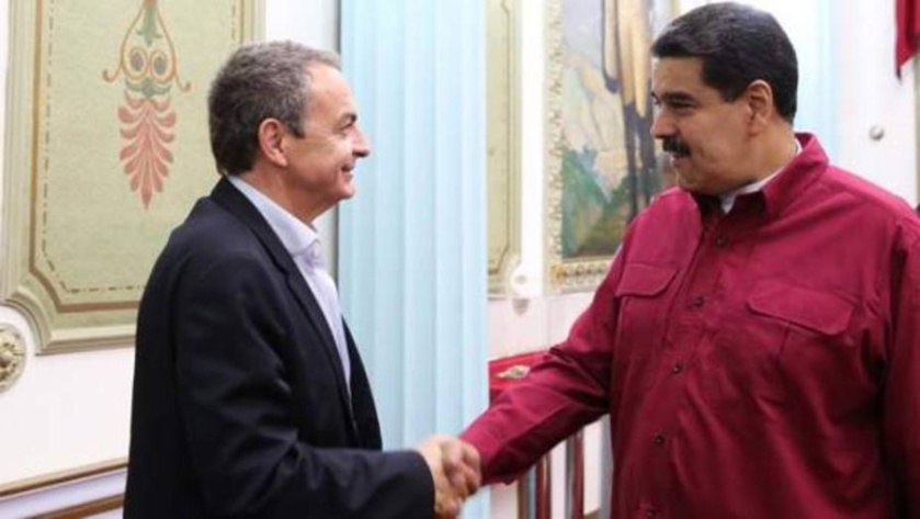 Vergonzosa imagen del ex presidente español Zapatero y el tirano venezolano Nicolás Maduro Vergonzosa imagen del ex presidente español Zapatero y el tirano venezolano Nicolás Maduro