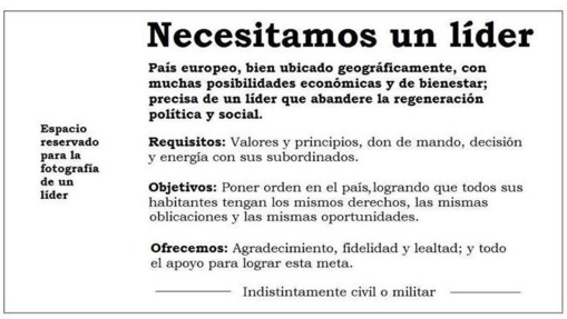 Mensaje difundido en Internet que reclama un líder regenerador Mensaje difundido en Internet que reclama un líder regenerador