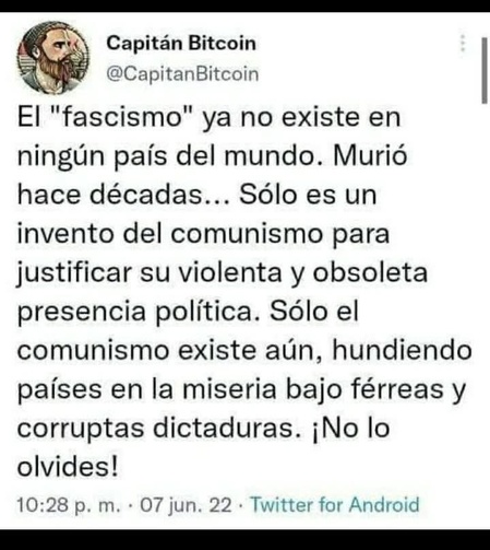 El fascismo no existe. Es un invento de comunistas y socialistas El fascismo no existe. Es un invento de comunistas y socialistas