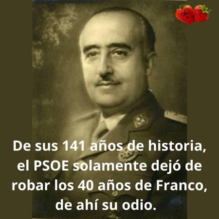 Una de las imágenes defensoras de Franco, muy abundantes en las redes sociales.