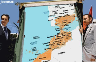 La foto es un montaje, pero recorrió el mundo, causó escándalo y refleja con crudeza el drama de la ambición territorial de Marruecos y su hostilidad hacia España