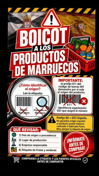 Una de los miles de imágenes que circulan por las redes españolas promoviendo un severo boicot a los productos de Marruecos
