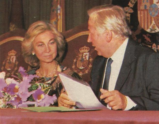 La reina Sofía y el comisario Olivencia