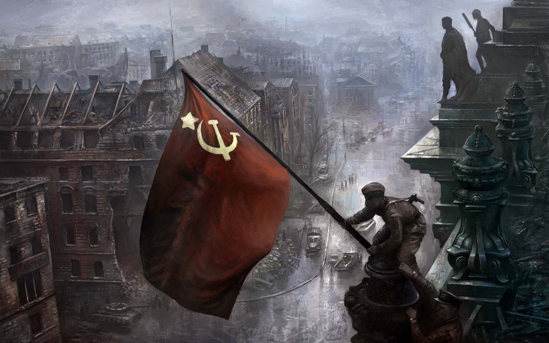 La bandera roja sobre Berlín no fue el final sino el comienzo del triunfo marxista.