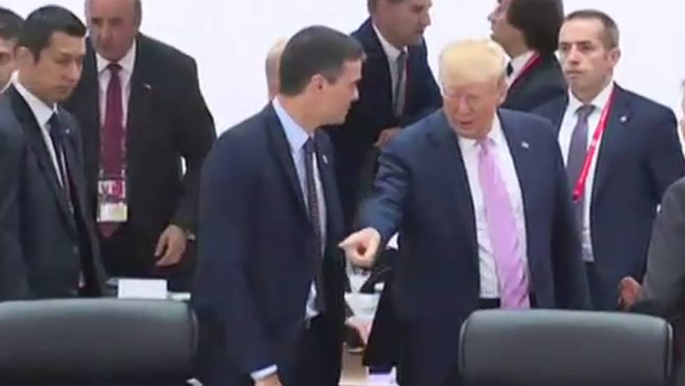Trump humilla y manda sentarse a Sánchez en la cumbre del G-20