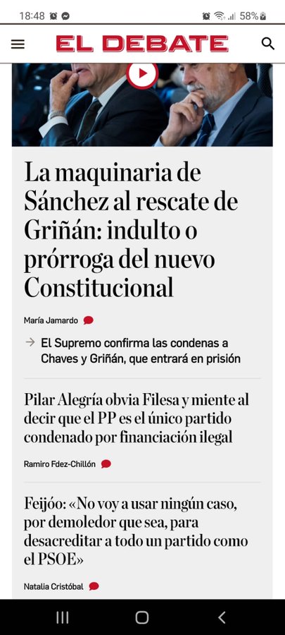 El sanchismo, nervioso y con miedo, socorre vergonzosamente a los corruptos socialistas andaluces condenados por los EREs