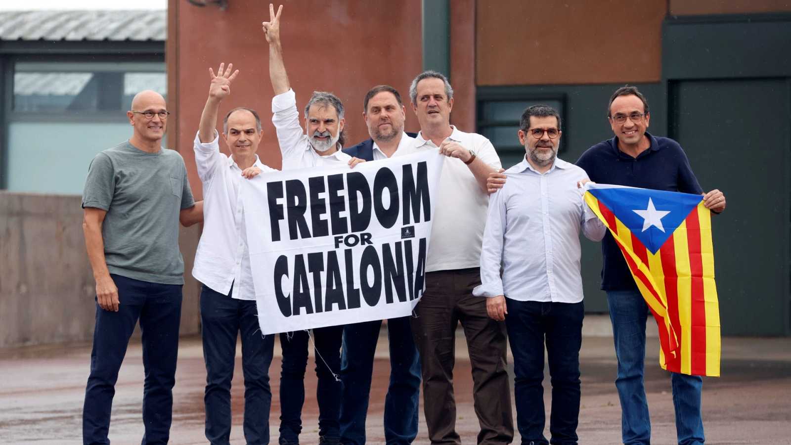 Golpistas catalanes indultados por Pedro Sánchez en contra de la voluntad masiva de los españoles