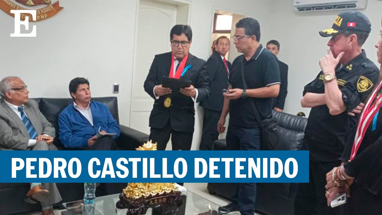 El presidente peruano, el socialcomunista Pedro Cstillo, detenido tras su intento de golpe de Estdo para mantenerse en el poder