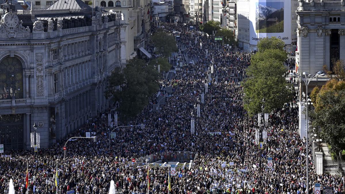 Una de las grandes manifestaciones celebradas en Madrid