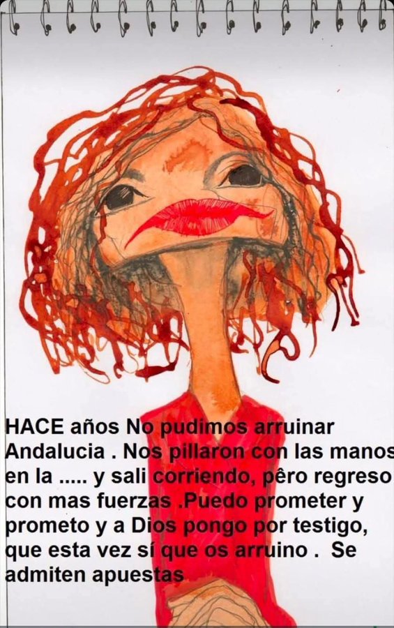 Ua de las cientos de imágenes contra la candidata socialista María Jesús Montero que circulan por las redes