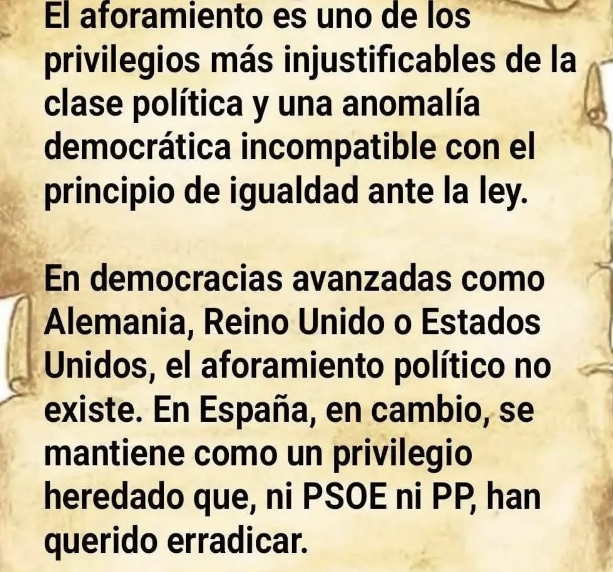El aforamiento, el privilegio feudal que avergüenza a la clase política española