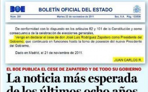 La mejor noticia del último lustro: Zapatero ha cesado