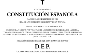 Los españoles celebramos hoy una Constitución que es violada y maltratada por la clase política