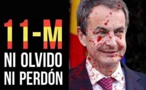 Una de las imágenes sobre el 11 M que circula por las redes, ésta señalando a Zapatero, el principal beneficiado por aquella masacre