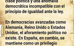 El aforamiento, el privilegio feudal que avergüenza a la clase política española