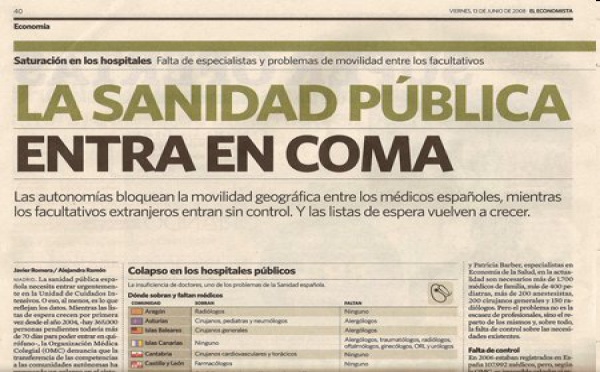 La sanidad pública española pierde calidad y solvencia