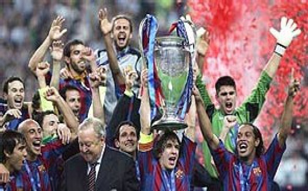 El Barça ganó la Champion y olvidó ante el rey y el presidente del gobierno que es un equipo español