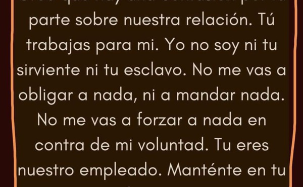 Señor Pedro Sánchez: "usted trabaja para mi"